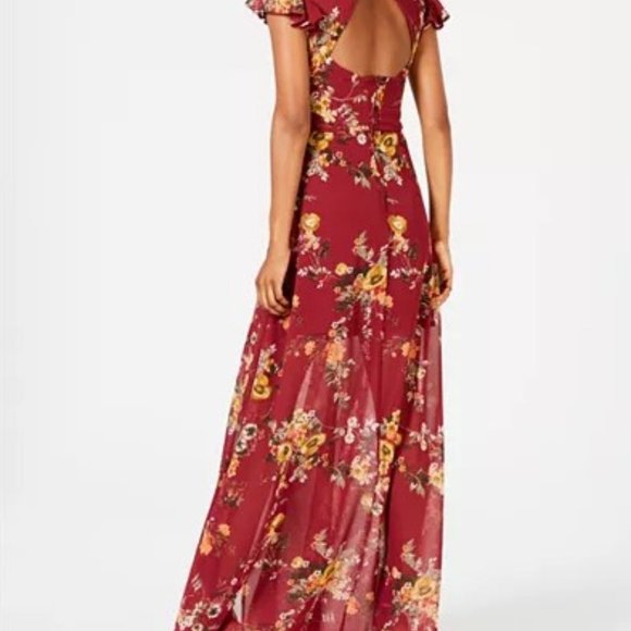Crystal Doll Juniors' Floral-Print Maxi Dress - Picture 5 of 6
